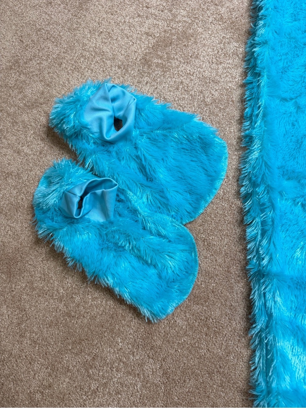 Care Bears Teal Plush One-Piece Footie with Rainbow Belly Patch - Picture 7 of 8